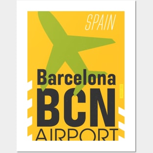 Barcelona airport BCN sticker Posters and Art